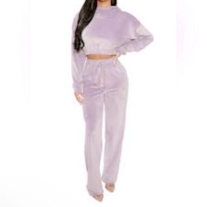 Naked Wardrobe Velour two piece set